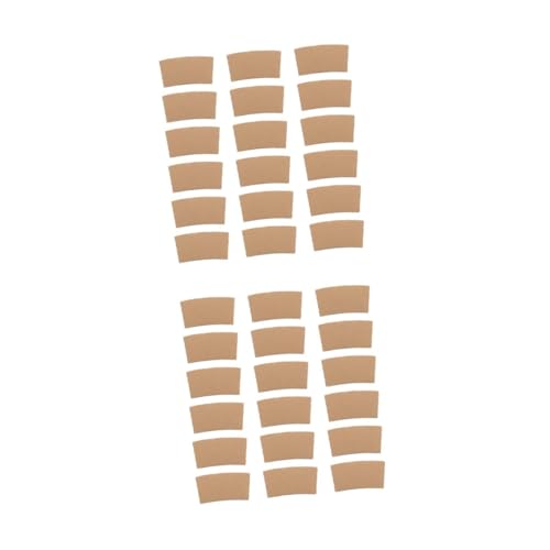 Ipetboom 2 Juegos Funda De Papel Aislante Tazas Frias Tazas De Espresso Vaso De Café Minitaza Tazas De Plástico Protector De Copa Versátil Tapa De La Taza De Café Light Brown 100 Uds * 2