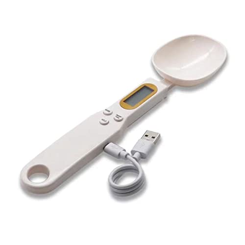 HSOYGE Cuchara medidora Recargable para alimentación, Cuchara de báscula Digital, Herramientas de Cocina de Alta precisión para equilibrar café, Hornear, harina, condimentos (un Color A)