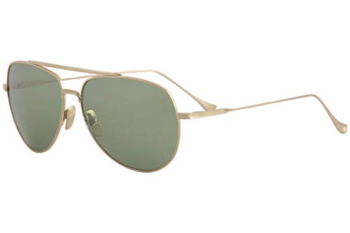 Dita FLIGHT Sunglasses 004 7804 G-12K-MIR Gold w/ Vintage Green-Silver Fla Aviator Sunglasses for Unisex Adults