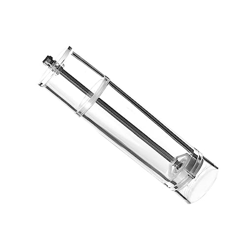 BEBEMOKO Herramienta de molienda de pimienta manual de acrílico, ajustable, recargable, transparente, para especias, tamaño de 21 cm, para uso doméstico y cocina