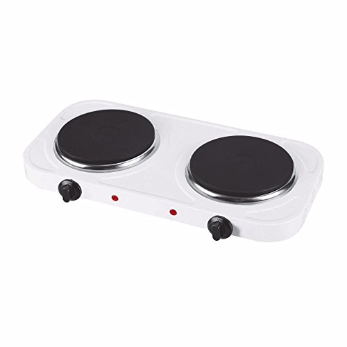 Kabalo Electric Double Hotplate 2000W Portable Kitchen Table Top Cooker Stove Hot Plate White