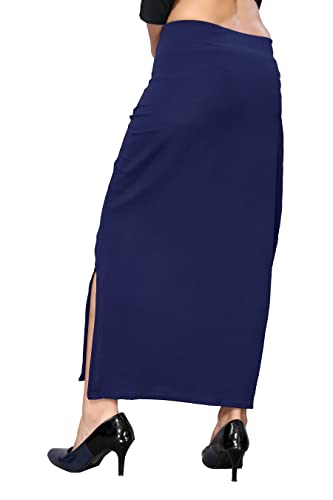 Image of Yashika Women Yashika Women's Full Elastic Lycra Blend Saree Shapewear Petticoat(New-Shape Sky Blue-XL)