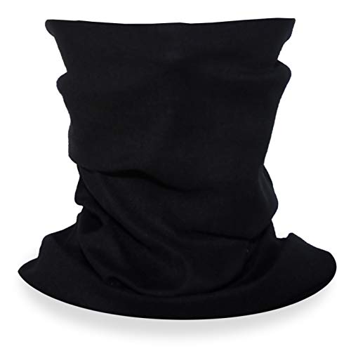 Plain Black Face Mask for Women Men Super Lightweight Breathable Seamless Bandana Half