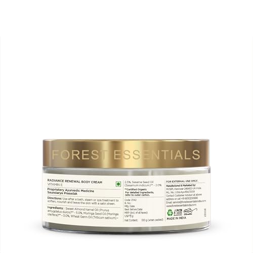 Forest Essentials Radiance Renewal Vitamin E Body Cream 100g