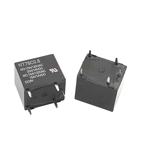 Relé NT78C0.6 9VDC de 5 pines para mecanismo de cierre centralizado automotriz