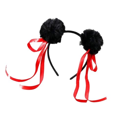 Necha - Diadema suave con pompones, para peinados de personajes de películas sin esfuerzo, ideal para mujeres y niñas
