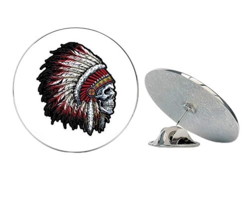 NYC Jewelers Native American Headdress Skull Metal 0.75