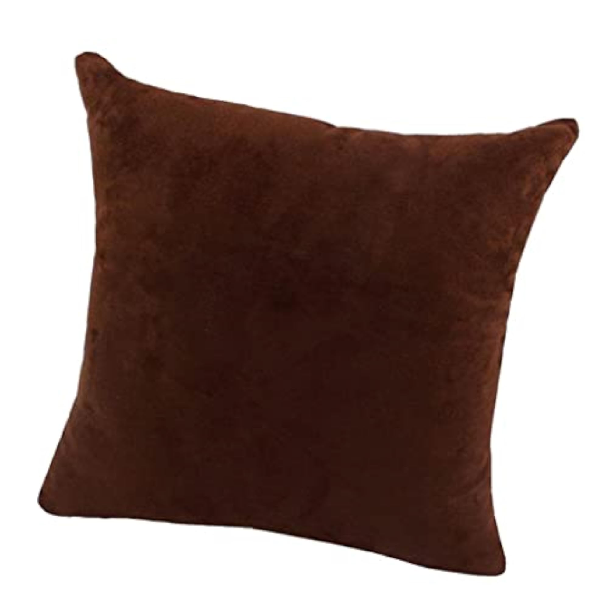 Solid Color Suede Velvet Pillow Cover, Chocolate