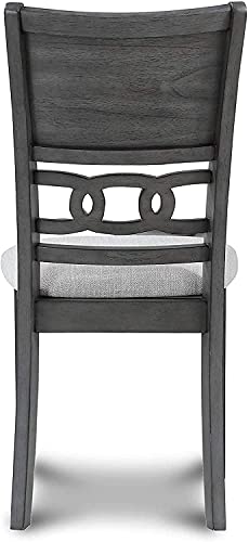 New Classic Furniture Gia 5-Piece Round Dining Set With 1 Dining Table And 4 Chairs, 47-Inch, Gray #TOP6