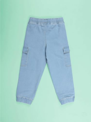 Image of KiddoPanti Boys Denim Cargo Jogger Pant
