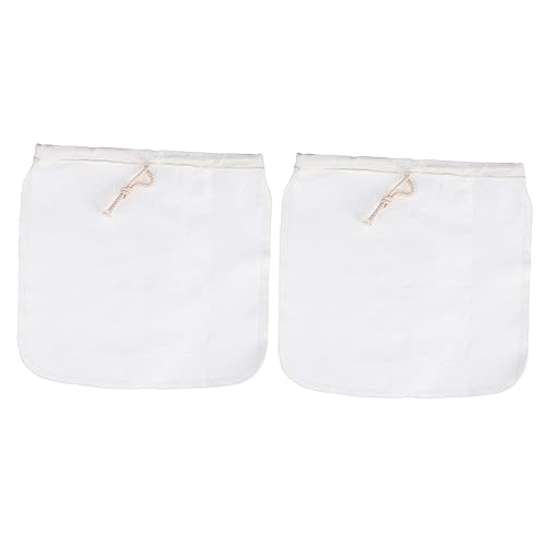 OFFSCH 2pcs Nut Milk Straining Bag Beer Brewing Filter Leakproof Reinforced Seam for Easy Use