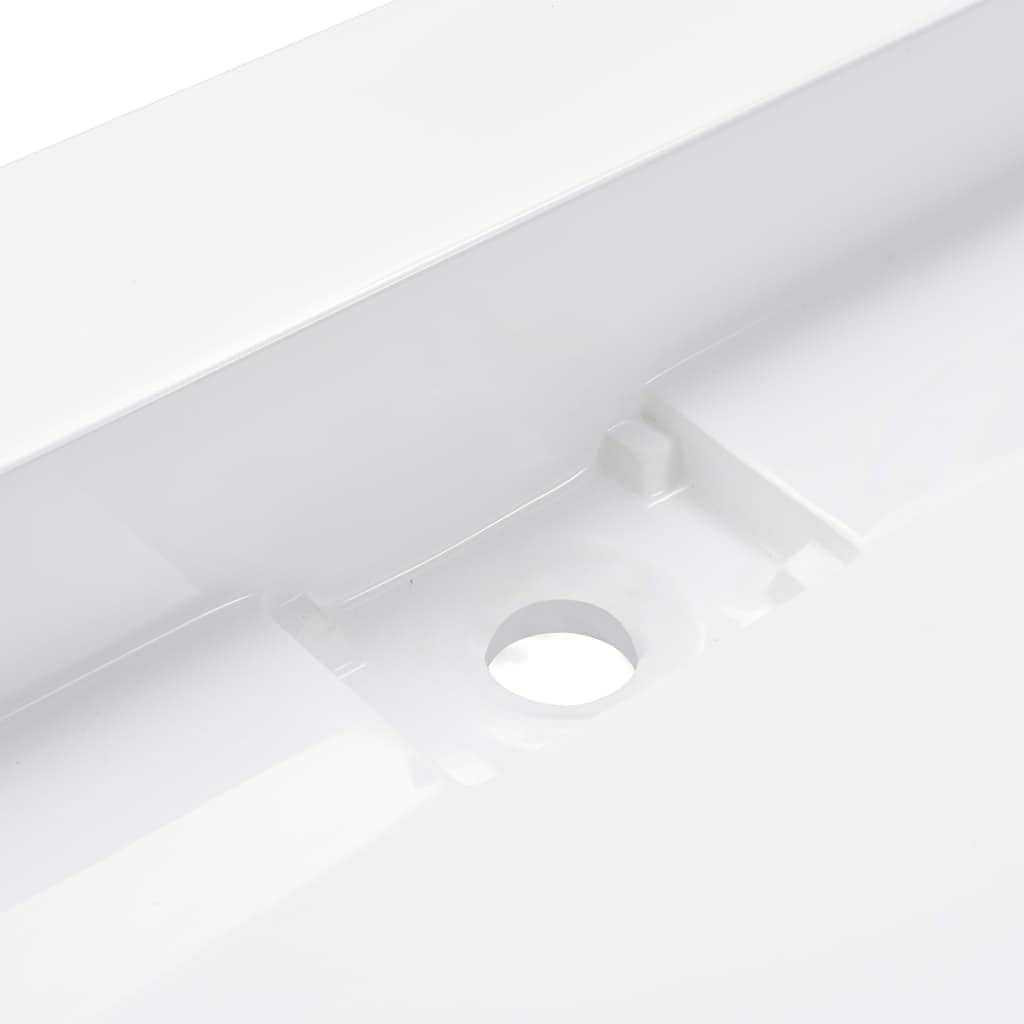 vidaXL Lavabo Lave-Mains Vasque à Poser Evier Vasque à Monter Salle de Bain Intérieur Salle d'Eau Cabine de Toilette Maison 120x46x11 cm Fonte Minérale