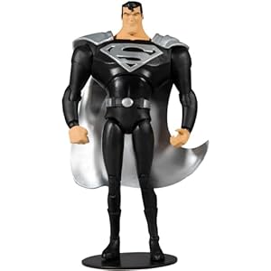 McFarlane Toys DC Multiverse Superman Black Suit Variant (Superman: The Animated Series) 7″ Action Figure with Accessories