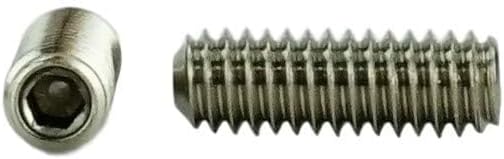 Stainless 8-32 x 1/4" (1/4" to 1" Available) Socket Set Screws Cup Point, Stainless Steel 50 Qty W/Hex Key Wrench (8-32 x 1/4")