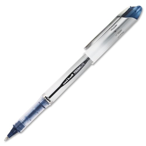 Image of uniball Vision Elite BLX Rollerball Pens, Bold Point (0.8mm), Blue BLX Ink, 12 Pack