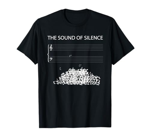 Der Klang der Stille - the sound of silence gefallene Noten T-Shirt