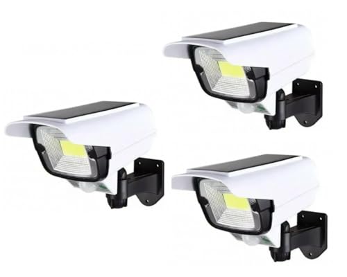 Image of Solar Light Outdoor 77 Led Motion Sensor Security Camera Shaped Wall Solar Lamp,Waterproof, Rotatable for Home, Outdoor, Garden, Balcony, and Patio with Remote Control. (Pack of 3)