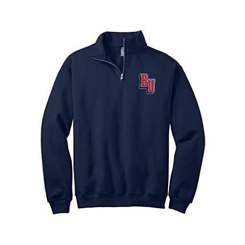 Sorority Letters Shop Belmont University Quarter Zip Cadet Collar Sweatshirt - BU Logo Pullover Sweater