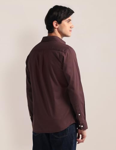 Image of U.S. Polo ASSN. Men's Solid Cotton Dobby Tailored Fit Shirt