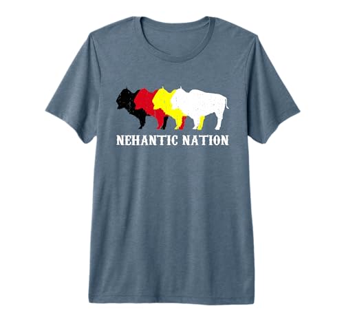 Niantic Nation Indian Nehantucket Tribe Medicine wheel Premium Tri-blend T-Shirt