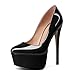 Eldof Womens High Heel Platform Pumps Round Toe Sky High Stilettoes 6