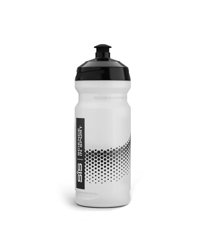 Science in Sport SIS Clear Sports Water Bottle Wide Mouth Drink Bottle Black Logo Transparent 600 ml (Design May Vary)