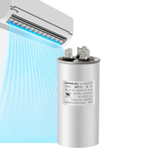 SARABURU CBB65 Capacitor 30+5 µF ±5% 370V/440V for AC