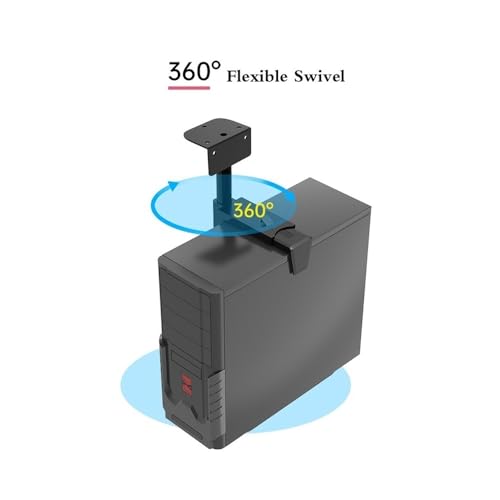 Soporte para torre de computadora PC ajustable para debajo del escritorio, con rotación de 360 grados y bloqueo seguro miniatura 5