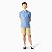 Dickies Big Boys' Short Sleeve Pique Polo Shirt, Light Blue, Small (8)