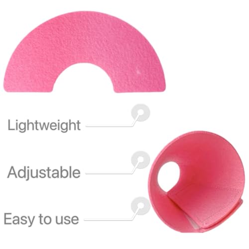 Image of 2 pcs Sugar Gliders Recovery Cone Collar Hamster Mini Elizabeth Collar Protective Cones for Small Pet Adjustable Neck Cone for Sugar Glider Hamster Pink