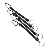 POPETPOP 4pcs Elastic Tool Lanyards Spring Lanyard for Hand Tools Protective Fishing Buckle Coiled Rope