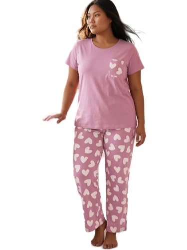 Image of Max Women's Printed Round Neck Half Sleeve Cotton Pyjama Set