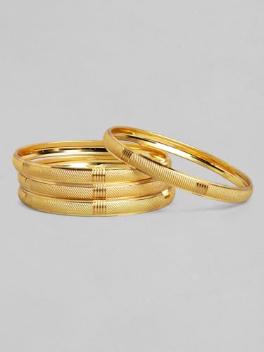 Image of Rubans Bangles Set Gold Plated Traditional Ethnic Stylish Trendy Jewellery Gift for Women & Girls