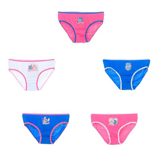 Disney Stitch Braguitas para Niñas, Pack de 5 Bragas Slip,