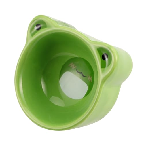 LIOOBO ハムスター用セラミックフードボウル ゴミ 鳥のフードボウル 子犬 食品用の上げられた猫のボウル ハリネズミのフードボウル ペット用品 小動物用フードボウル セラ Green