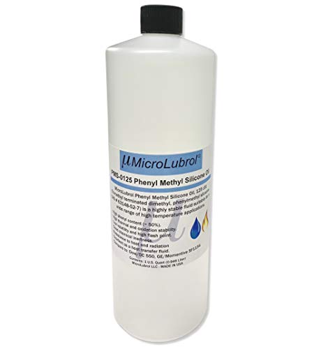 MicroLubrol PMS-0125 Phenyl Methyl Silicone Oil, 125 CST Viscosity, 1 Quart