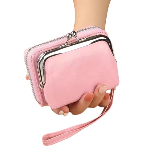 Women‘s Clasp Wallet Small Ladies Compact Bifold Leather Vintage Coin Wallet2