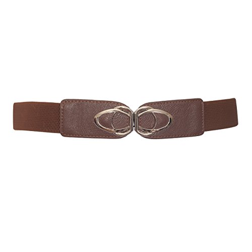eVogues Plus size Silver Buckle Elastic Cinch Belt2