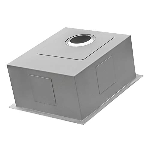 Image of Ruvati 18 inch Undermount Bar Prep 16 Gauge Kitchen Sink Round Corners Stainless Steel Single Bowl - RVH7118