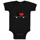 Custom Boy & Girl Baby Bodysuit I Love Skateboard Skater Sport Funny Cotton Baby Clothes Black...