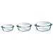 Pyrex - Set di 3 casseruole in vetro borosilicato, 1,4L/2,1L/3L