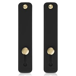 WLLHYF 2Pcs Phone Loop Finger Holder, Silicone Phone Grip Phone Finger Strap Stand Universal Portable Finger Kickstand for Most Smartphones (2pcs-Black)