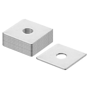 Sourcing Map 50 Stück Vierkantscheiben Edelstahl