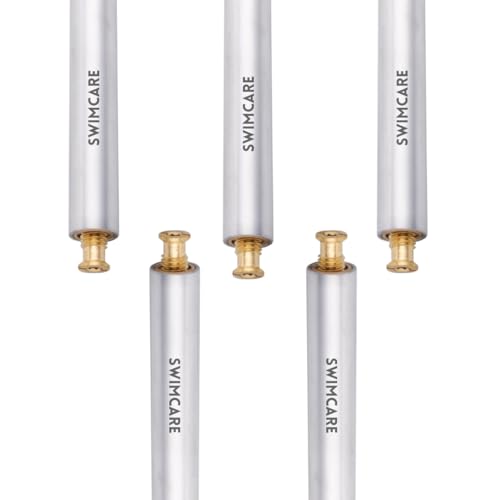 SWIMCARE Pack of 5 Aluminum Lawn Paver Tubes with Brass