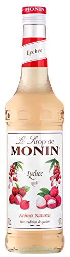 MONIN Premium Lychee Syrup 700ml for Cocktails and Mocktails. Vegan-Friendly Allergen-Free 100% Natural Flavours and Colourings. Perfect for Lychee Martinis