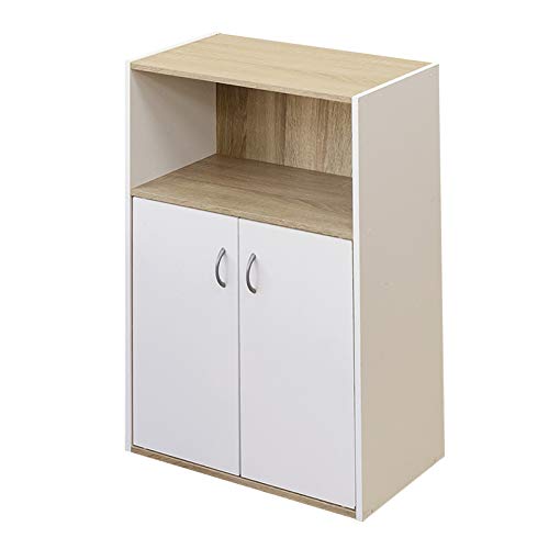 Amazon｜GRANZ 扉付オープンシェルフ ホワイト カラーボックス 収納