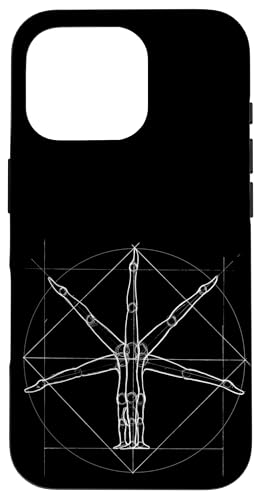 Vitruvian �����Y �X�^�C�� �̑� �A�N�����K�n���h�X�^���h �X�}�z�P�[�X iPhone 16 Pro �p