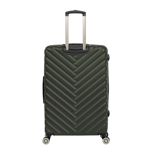Image of Kenneth Cole REACTION Women's Madison Square Hardside Chevron Expandable Luggage, Olive, 28-Inch Checked, Kenneth Cole Reaction Women's Madison Square Hardside Chevron Expandable Luggage