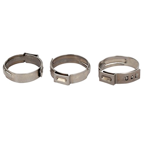 Aexit 20.5mm-23.5mm 304 Clamps Stainless Steel Adjustable Cable Pipe Tight Hose Strap Clamps Clamps 3pcs