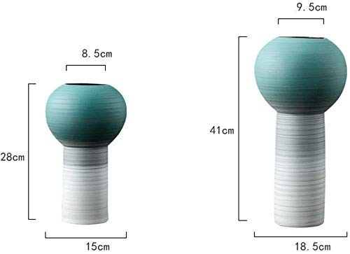 Vase céramique au design neutre objet d'art rétro pour fleurs - 2